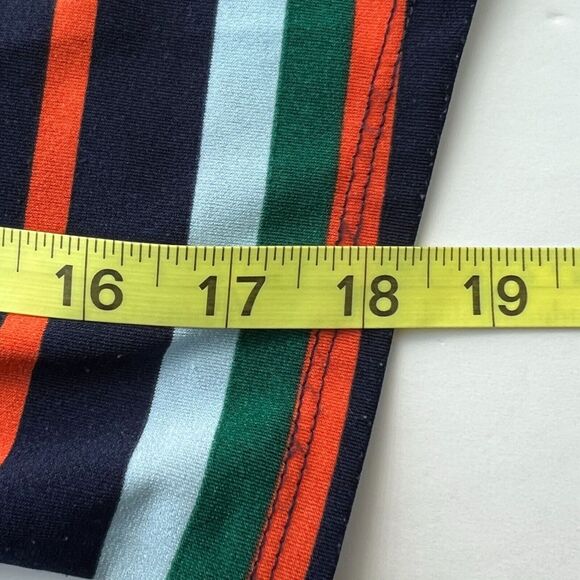 Eloquii Size 18 Striped Fit & Flare Midi Dress Bold Maximalist Dopamine Dressing - Picture 12 of 12